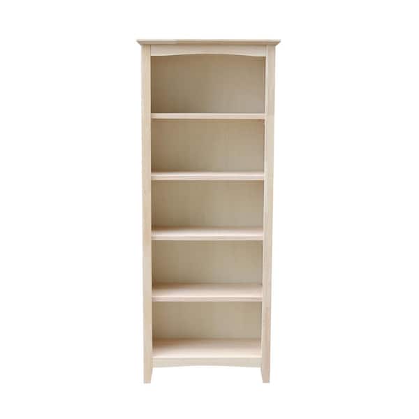 International Concepts Unfinished Shaker Bookcase - 60"H