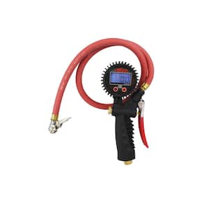 Pro Digital Pistol Grip Inflator Gauge with 36 in. Hose and Ball Chuck with Clip