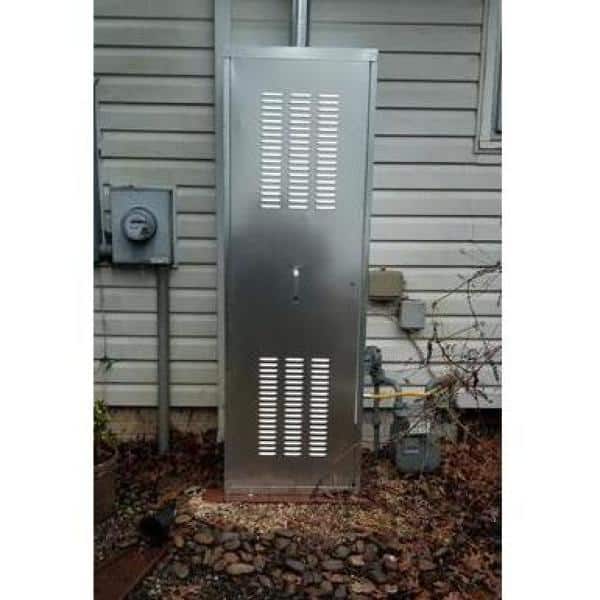 21 in. Square Water Heater Stand in Galvanized Steel