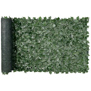Ivy Privacy 2.76 in. Plastic Fence 39 in. x 98 in. Artificial Green Wall Screen Greenery Ivy Fence Faux Hedges