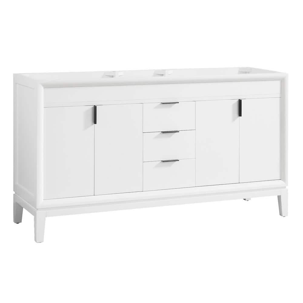 Emma 60" White Solid Wood Double Vanity Cabinet
