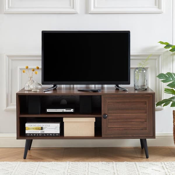 Edwin's Choice Tv Stand For Tvs Up To 48"- Dark Walnut
