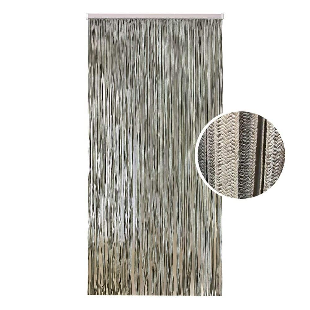 Braided Paper Chevron Curtain Door or Doorway 94 Strings 78.8