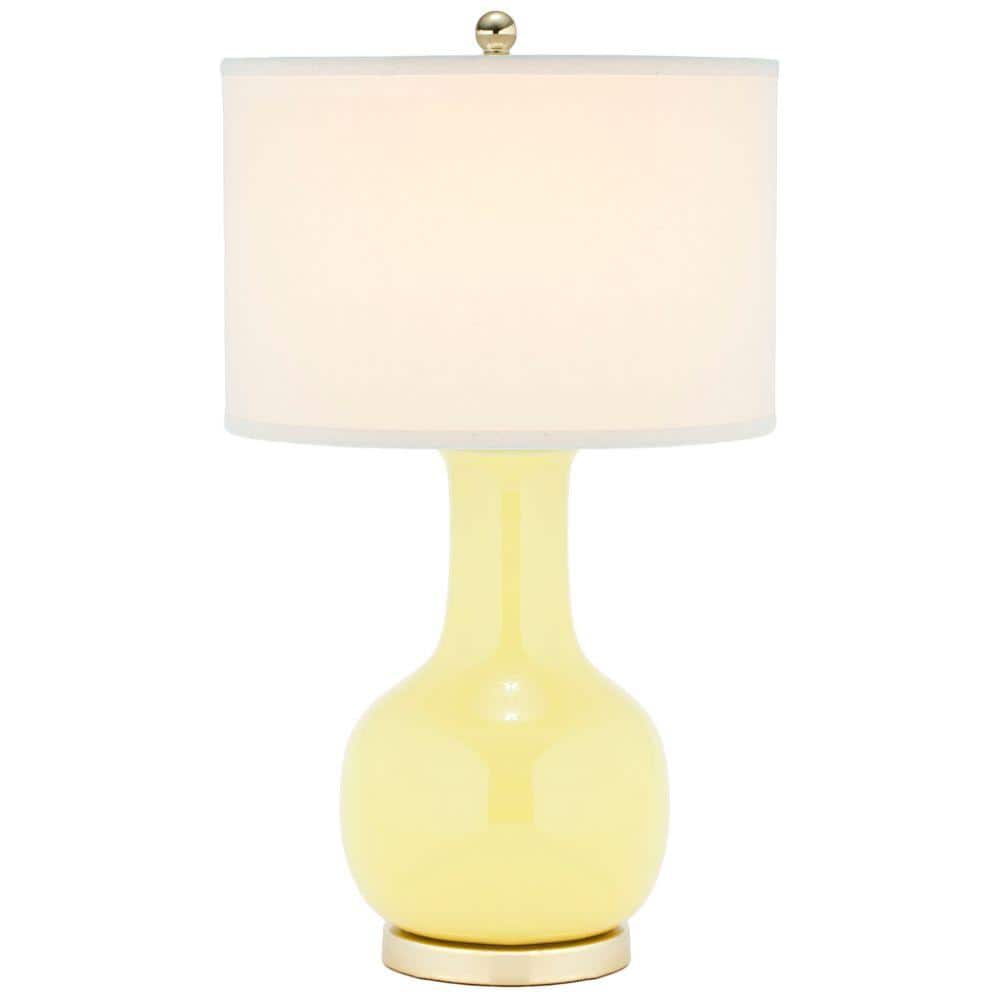 Yellow Gourd Ceramic Table Lamp, Yellow Light Fixtures