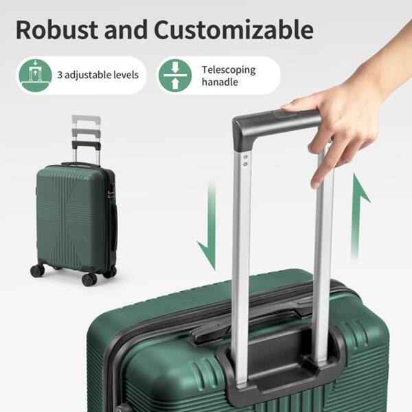 A.P.C. ダークグリーン ケース Wudkey 3-Piece Dark Green Hardside Spinner Luggage Set, Non-TSA