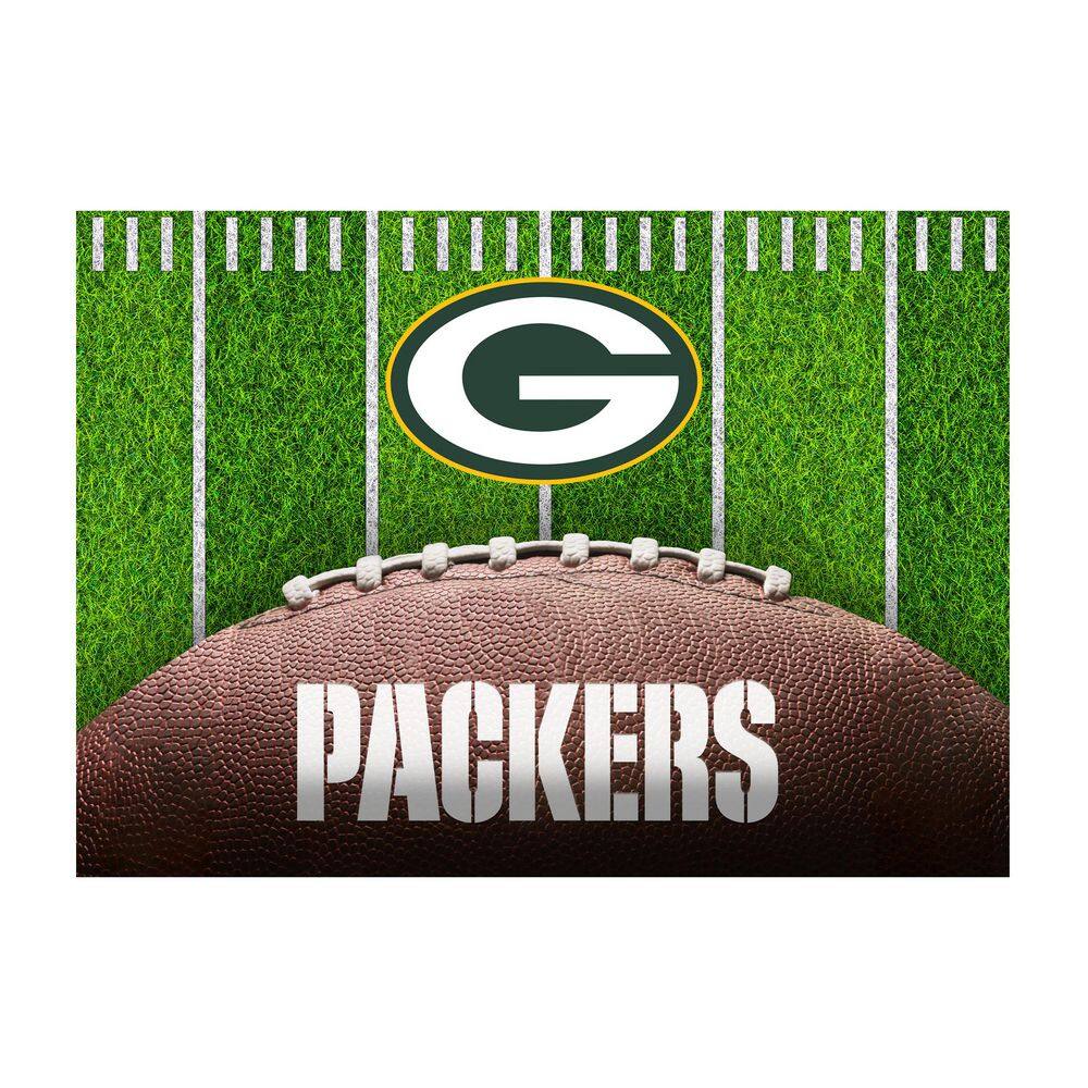Green Bay Packers Green 5 ft. x 7 ft.Football Field Washable Indoor Outdoor Area Rug price history on PriceWatchPro