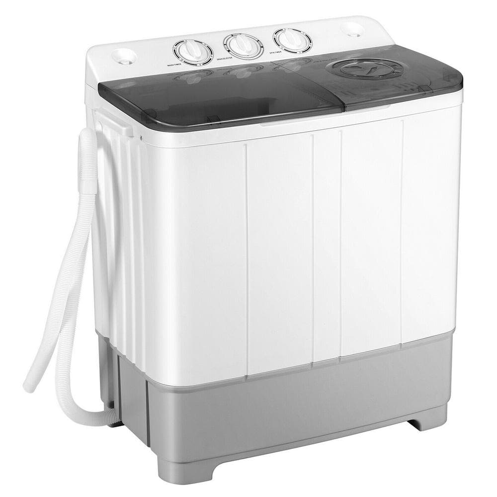2.4 cu.ft. Portable All-in-One Washer Dryer Combo in White with Timer Contr