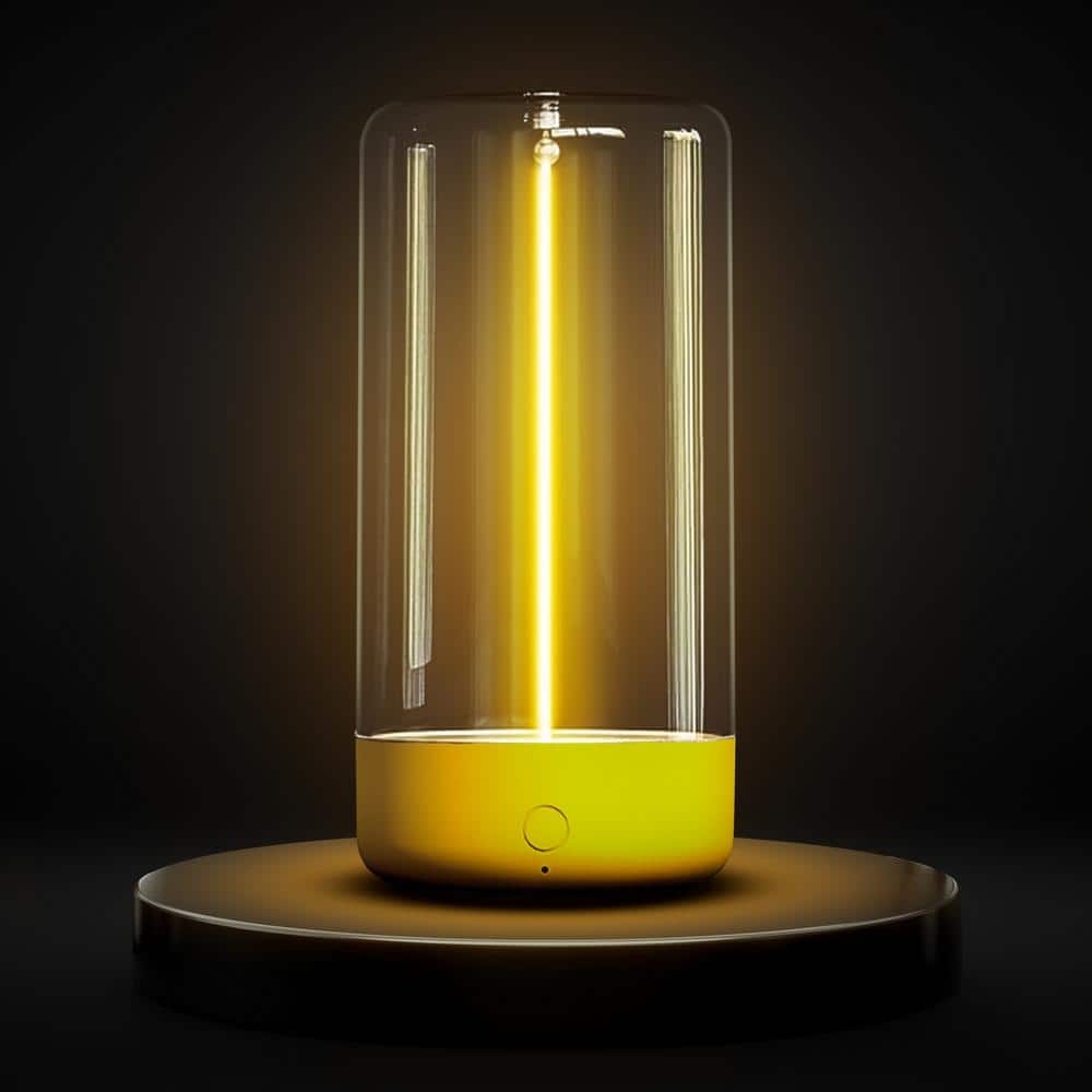 Auge Yellow Cordless LED Table Lamp with 3-Way Switch