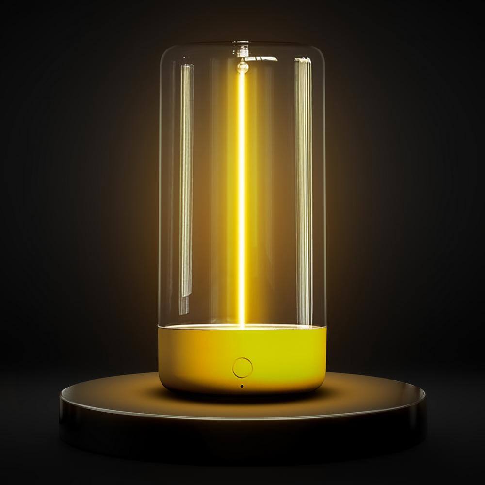 Auge Yellow Cordless LED Table Lamp with 3-Way Switch