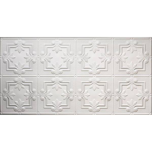 Tin Ceiling Tile In Matte White, 2×4 Acoustical Ceiling Tiles Home Depot