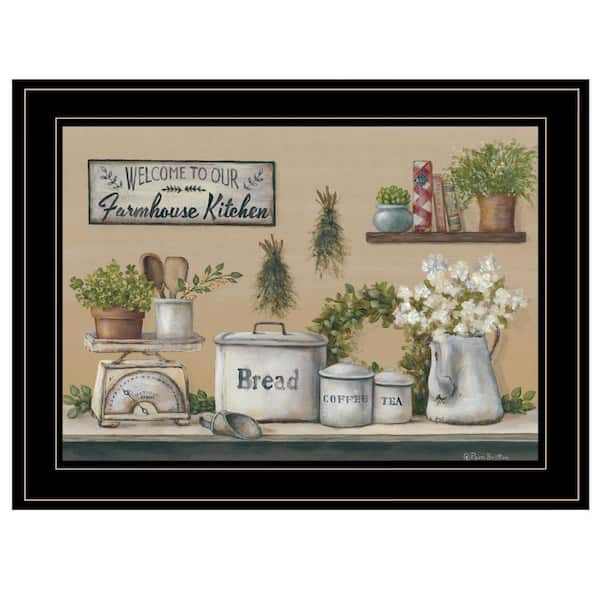 HomeRoots Charlie Garden Farmhouse Kitchen Framed Art 1-Piece Framed Wall Art 15 in. x 19 in.