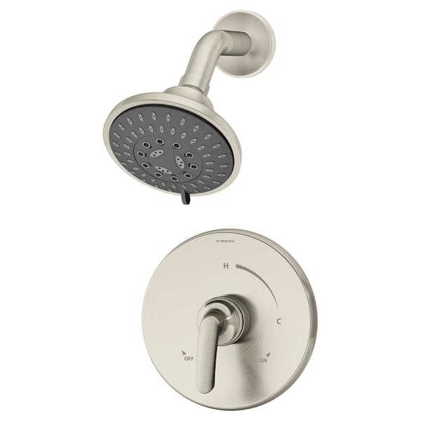 Symmons Elm 1-Handle 5-Spray Shower Trim Kit in Satin Nickel - 1.5 GPM (Valve Not Included)