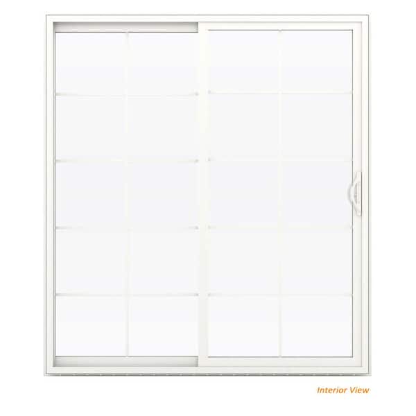 JELD-WEN 72 in. x 80 in. V-2500 White Vinyl Left-Hand 10 Lite