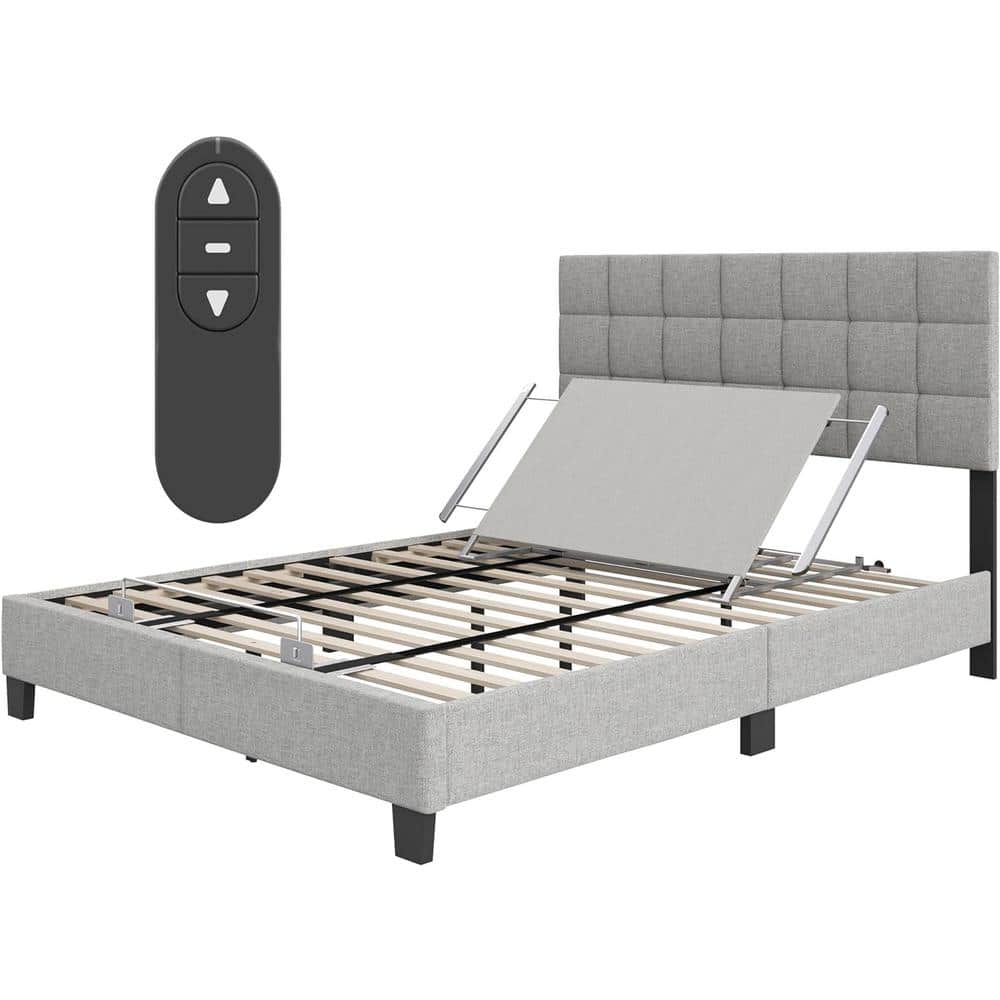 Adjusta-Flex 100 Gray Twin-XL Power Adjustable Bed Frame