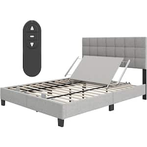 Adjusta-Flex 100 Gray Twin-XL Power Adjustable Bed Frame with Wireless Remote Control, 10-Minute Assembly