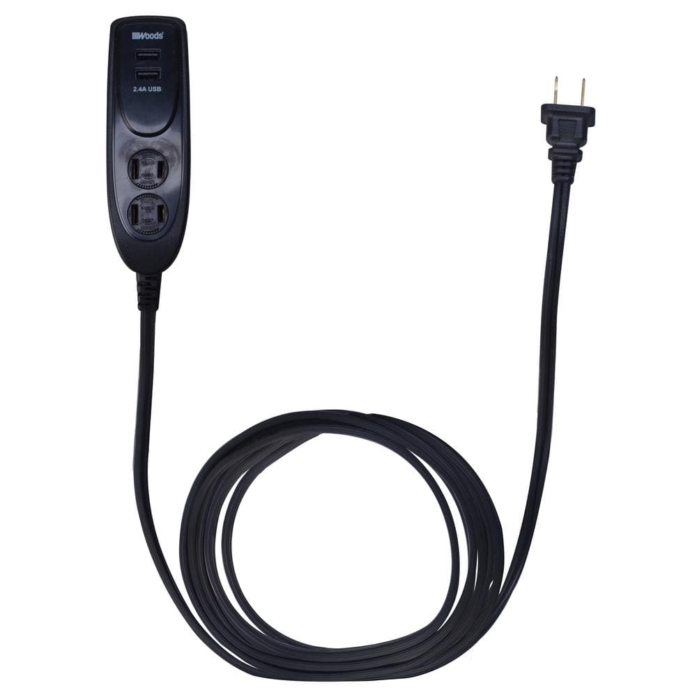 4 ft. 2-Outlet Desktop Surge Protector and USB Charger Extension Cord price history on PriceWatchPro