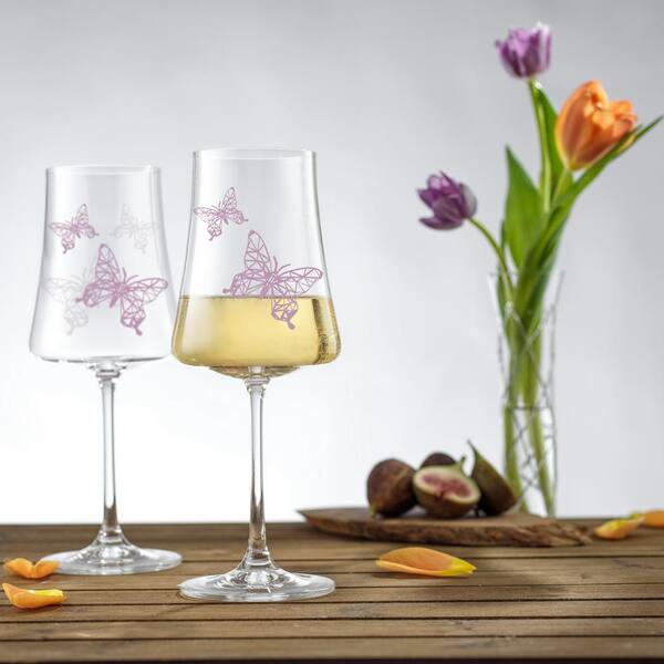 JoyJolt 14-fl oz Glass Lead Free Crystal Wineglass Set of: 4 in the  Drinkware department at