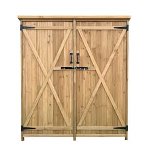 1.6 ft. x 4.4 ft. x 4.9 ft. Outdoor Wooden Storage Shed