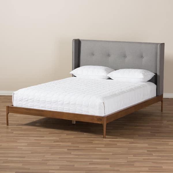 Baxton Studio Brooklyn Gray Queen Platform Bed 28862 7539 HD The