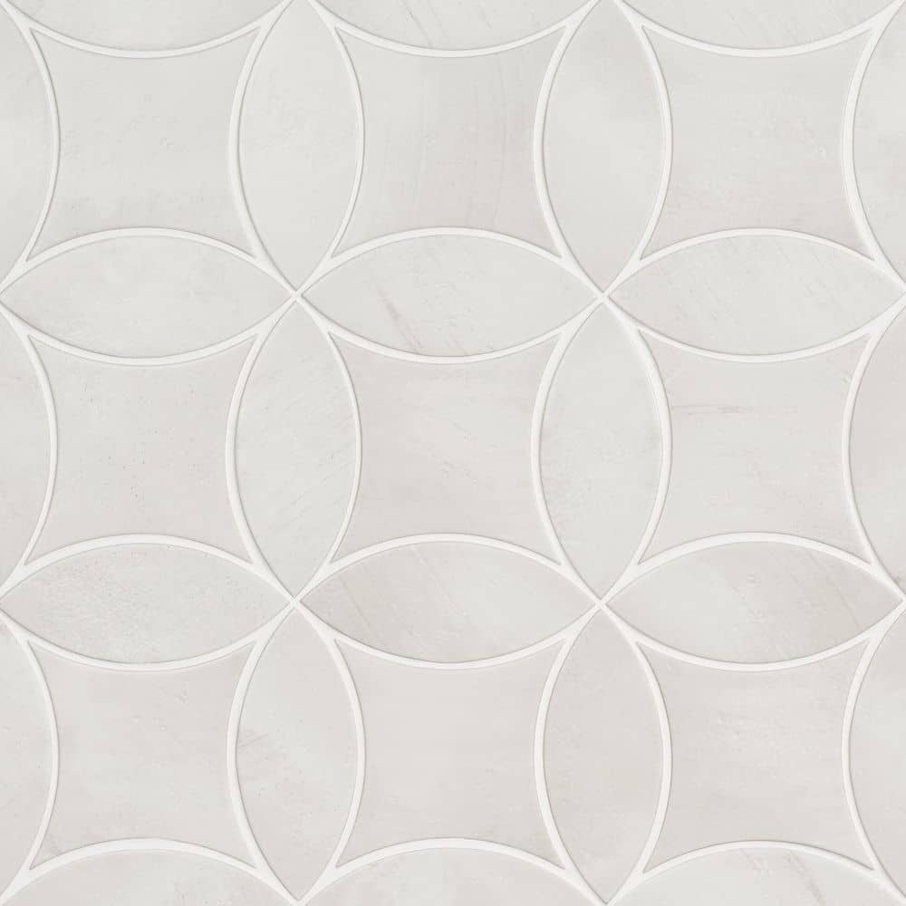 Dorel White 3.14 in. x 0.39 in. Petal and Kite Matte Porcelain Floor and Wall Tile Sample price history on PriceWatchPro