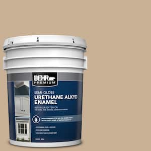 5 gal. #MQ2-46 Basswood Urethane Alkyd Semi-Gloss Enamel Interior/Exterior Paint