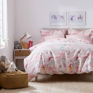 Company Kids Fancy Unicorns Organic Cotton Percale Comforter