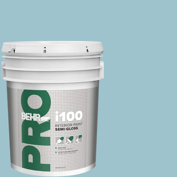 BEHR PRO 5 gal. #ICC-99 Alluring Blue Semi-Gloss Interior Paint
