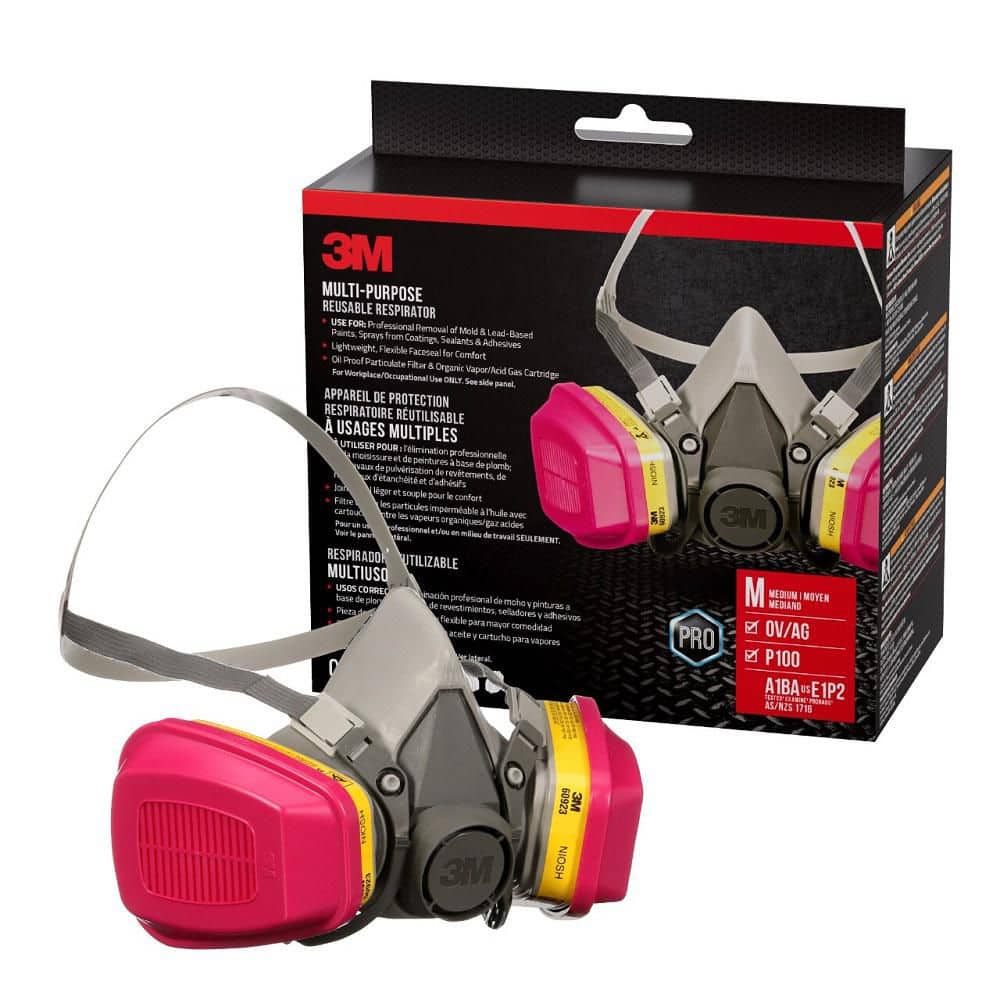 OV AG P100 Professional Multi-Purpose Respirator in Black with Drop Down
