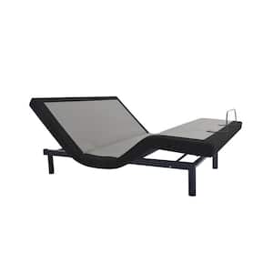 OS3 Black/Grey Split California King Adjustable Bed Base with Head and Foot Massage