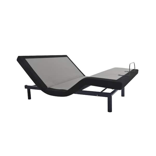 OMNE SLEEP OS3 Black/Grey Split California King Adjustable Bed Base with Head and Foot Massage