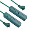PRIVATE BRAND UNBRANDED 3 ft. 3-Outlet 2-USB Surge Protector (2-Pack) LTS- 03H-B - The Home Depot