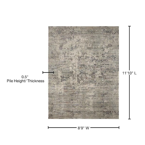 Graphite Greys 8 ft. 9 in. x 11 ft. 10 in. Area Rug