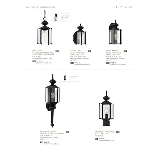 Sea Gull Lighting One-Light Outdoor Post Lantern Outside Fixture, Full  Size, Black - Outdoor Post Lighting By Seagull Sebring 