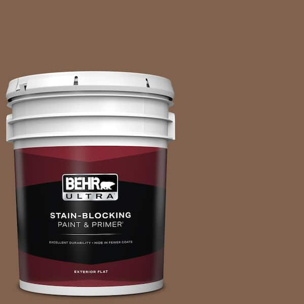 BEHR ULTRA 5 gal. Home Decorators Collection #HDC-SP14-6 Tilled Earth Flat Exterior Paint & Primer