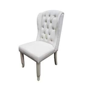 Aronne Beige Suede Parsons Chairs (Set of 2)