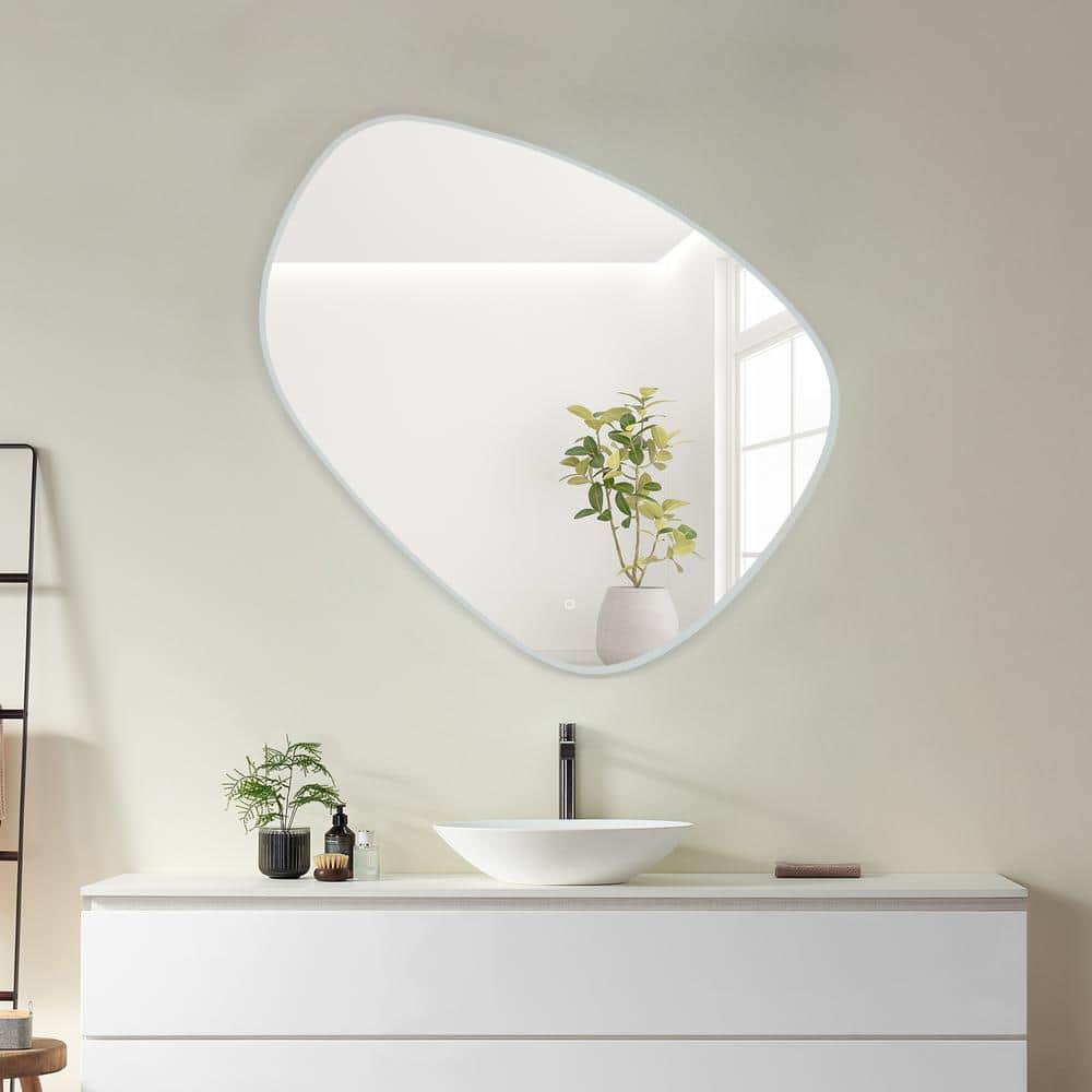 Rasso 32" Frameless LED Lighted Bathroom Vanity Mirror