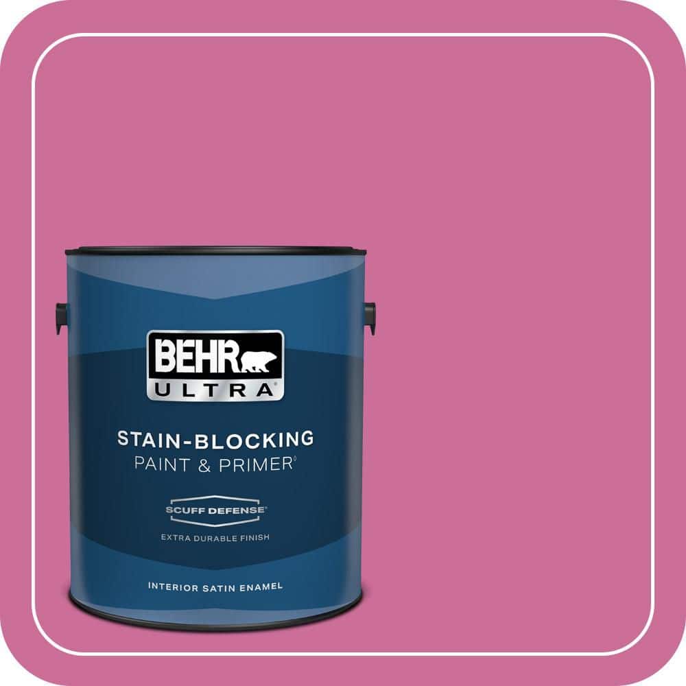 1 gal. #100B-6 Fuchsia Kiss Extra Durable Satin Enamel Interior Paint & Primer price history on PriceWatchPro