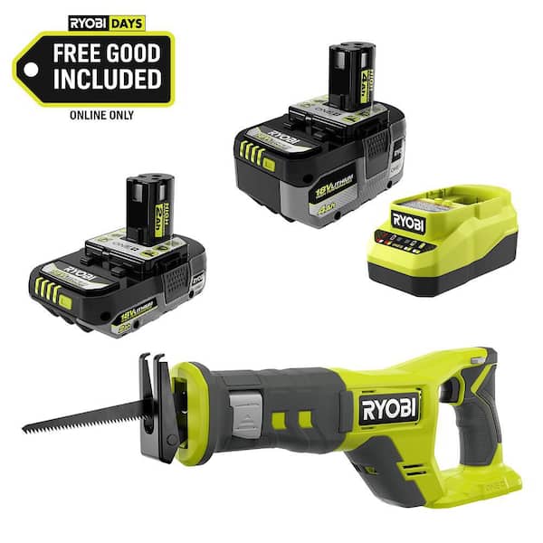 ONE+ 18V HIGH PERFORMANCE Kit w/ 4.0 Ah Battery, 2.0 Ah Battery, Charger, & FREE ONE+ Cordless Reciprocating Saw