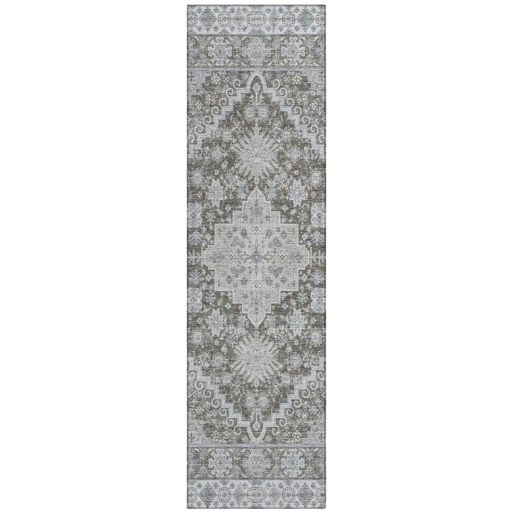 Chantille Machine Washable Indoor/Outdoor Abstract ACN2806 Chocolate 2 ft. x 7 ft. Runner Rug price history on PriceWatchPro