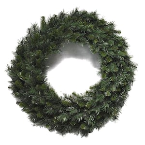 36 in Unlit Multi Pine Artificial Wreath with 260 tips