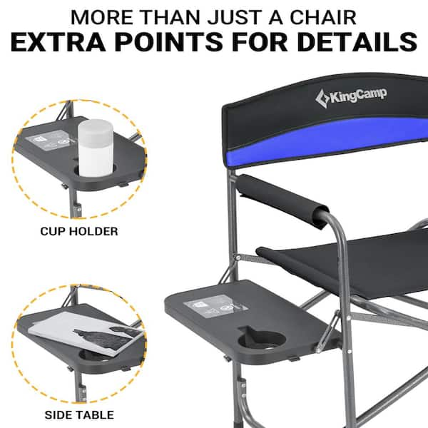 King camp chair with best sale side table