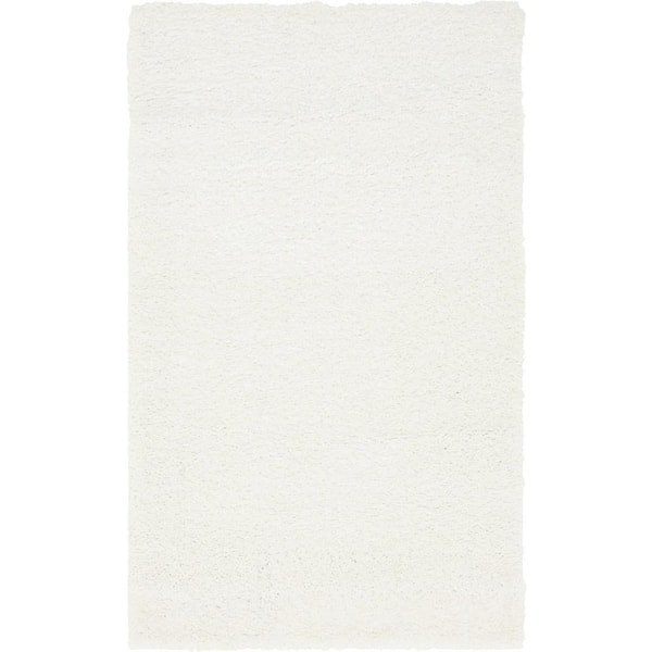Unique Loom Solo Calabasas Snow White 3' 3 x 5' 3 Area Rug