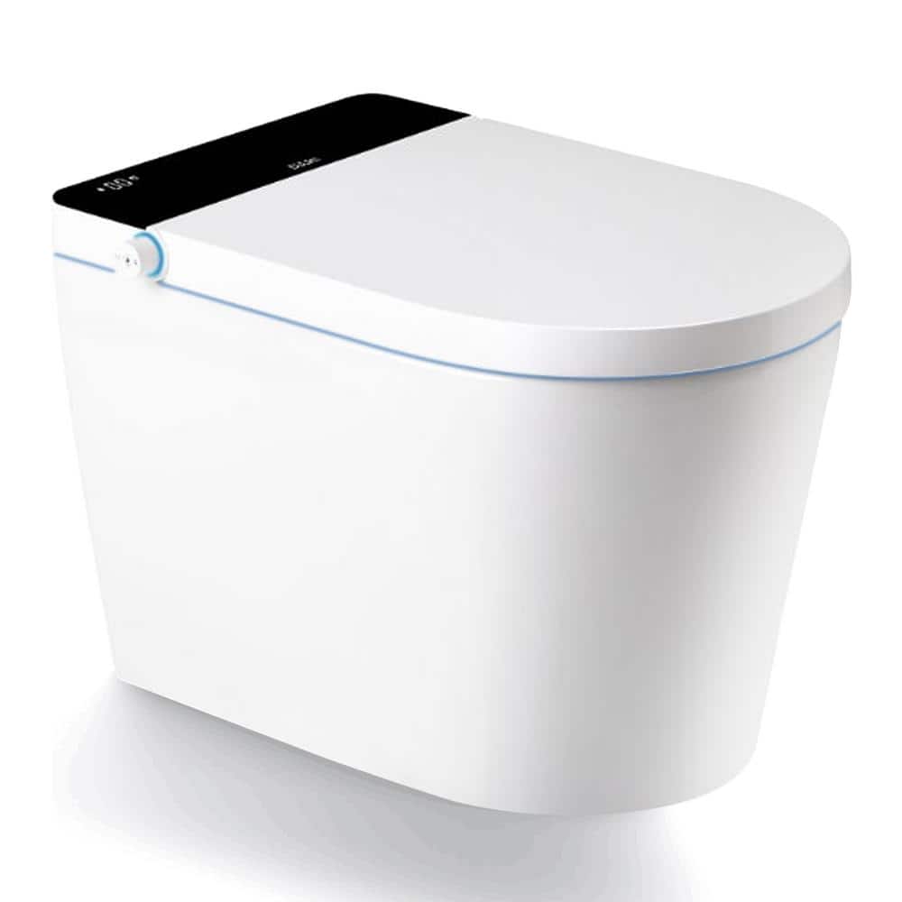 Elongated Smart Toilet Bidet in White Modern Intelligent Toilet with Auto Open, Auto Close Auto Flush Heated Seat Remote price history on PriceWatchPro