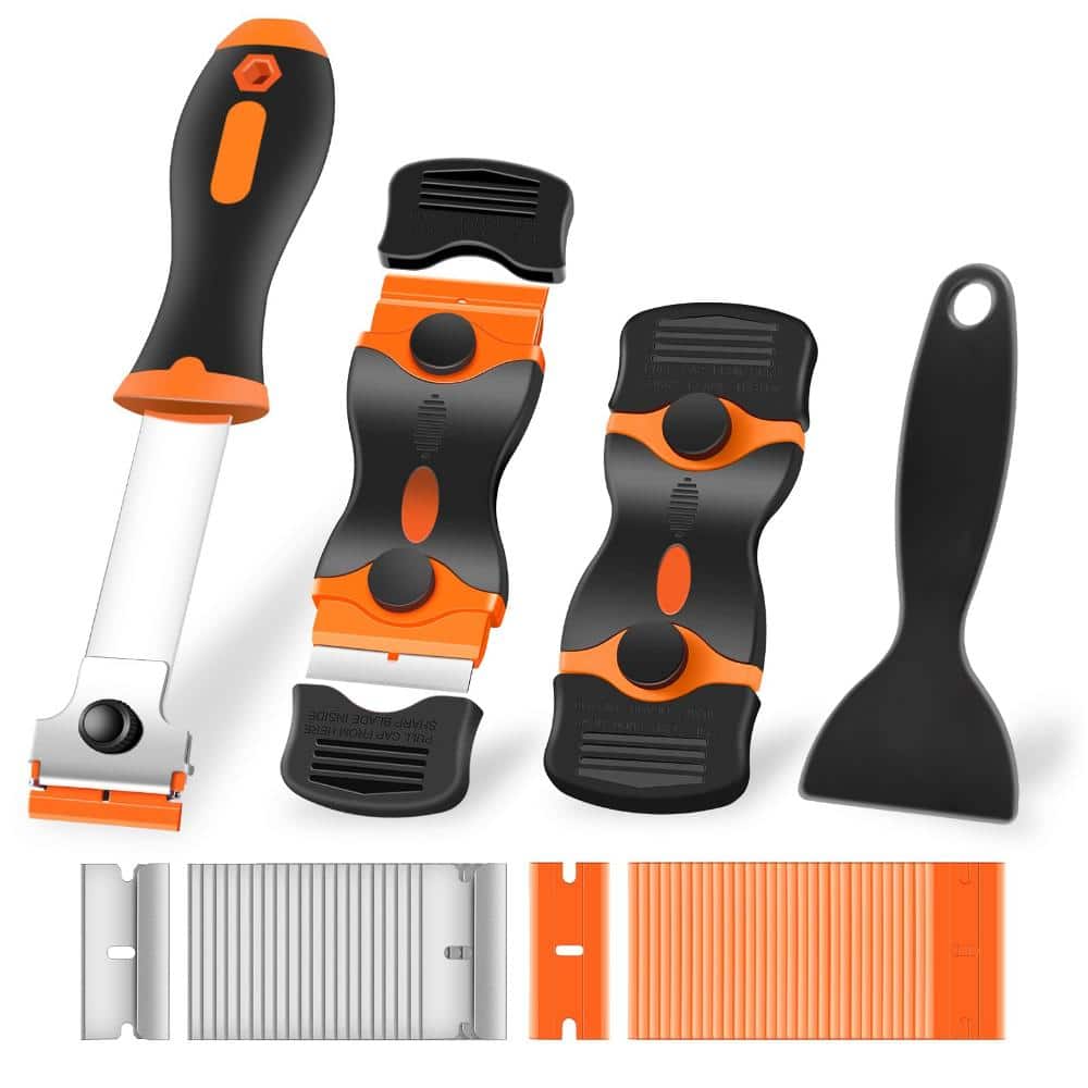 4-Pack Plastic Razor Blade Scraper Tool Kit with 50 Blades, for Glass, Cooktop, Labels, Paint and Household price history on PriceWatchPro