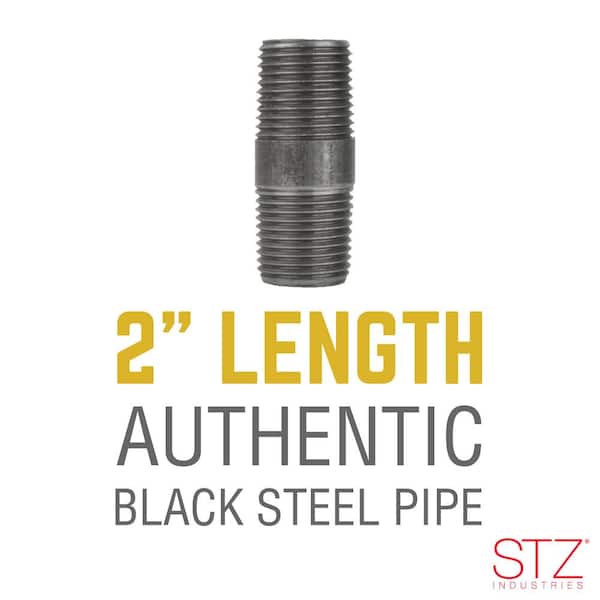 STZ 1 in. x 2 in. Black Steel Nipple 300 1X2 - The Home Depot