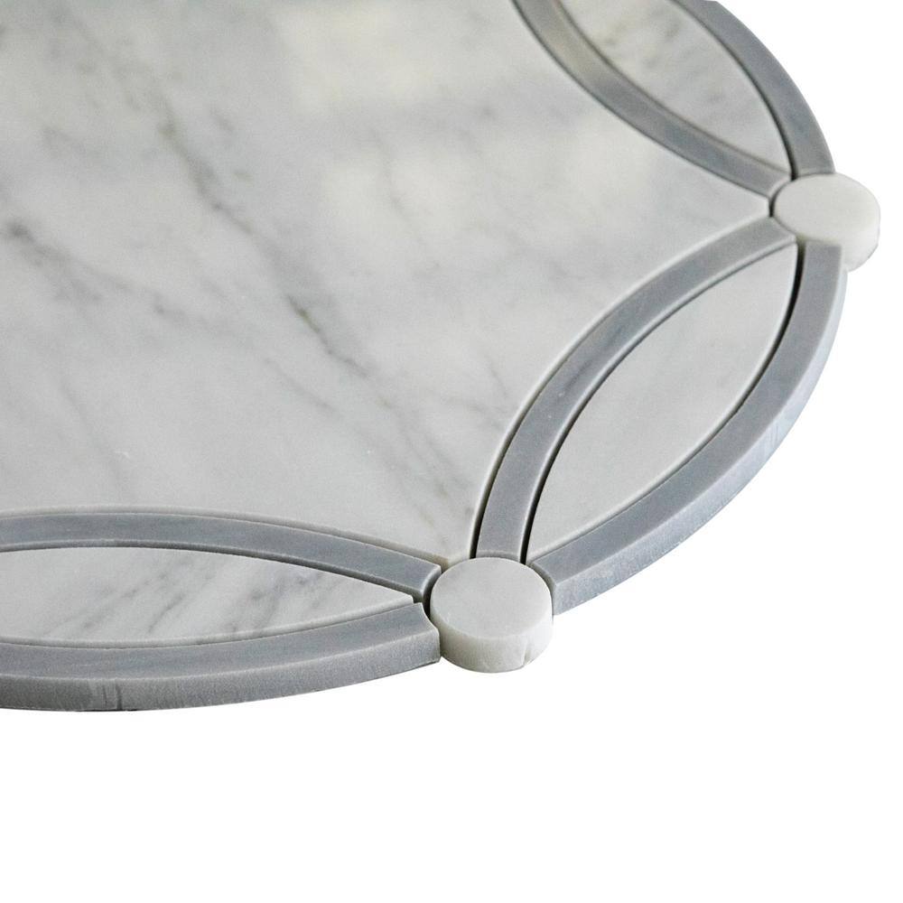 Carrara White Polished Marble Mosaic Tile for Floors and Walls