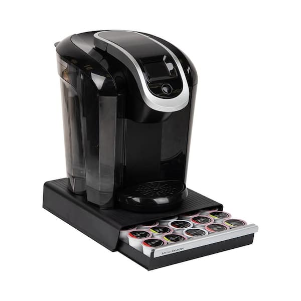 Mind Reader Single Serve Coffee Pod Drawer, 30 Pod Capacity, Countertop Organizer, 10.5 in. L x 12.75 in. W x 2.5 in. H, Black