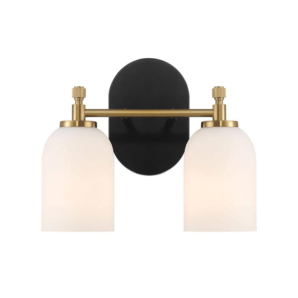 Vortex 10.4 in. 2-Light Traditional Integrated LED Vanity Light Wall Sconce, Golden price history on PriceWatchPro