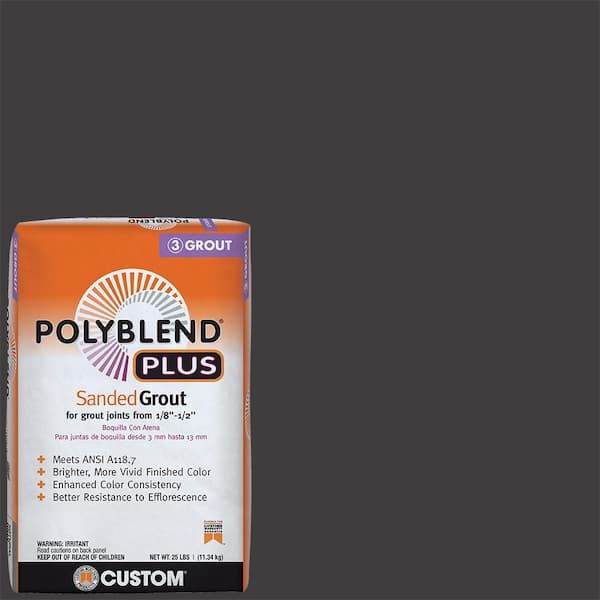 Custom Building Products Polyblend Plus #60 Charcoal 25 lb. Sanded Grout