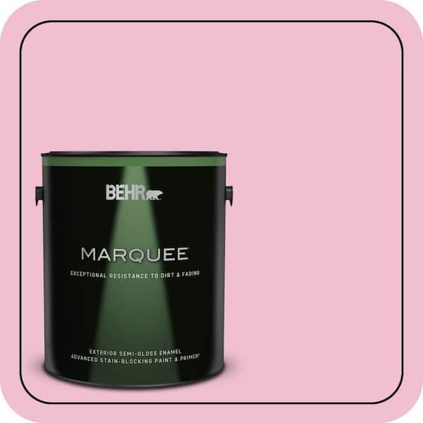 BEHR MARQUEE 1 gal. #100B-4 Pink Chintz Semi-Gloss Enamel Exterior Paint & Primer